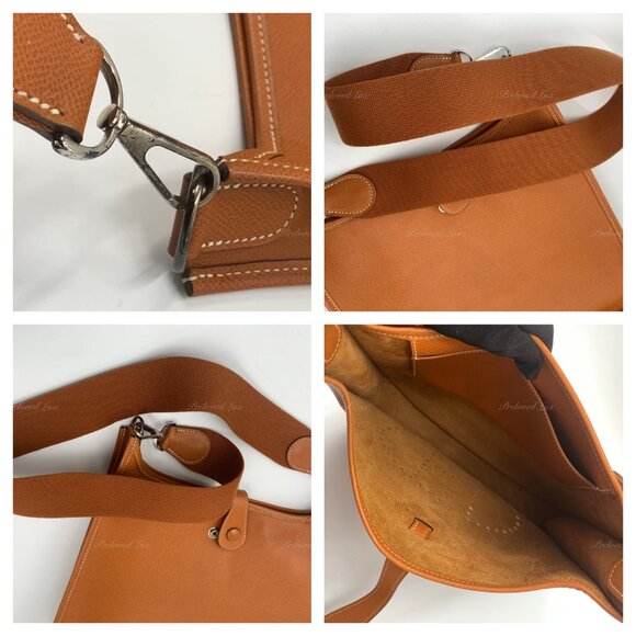 Authentic HERMES Brown Epsom Evelyne I PM Crossbody Bag - Picture 13 of 15